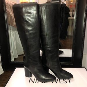 NWT Nine West Black Leather Boots